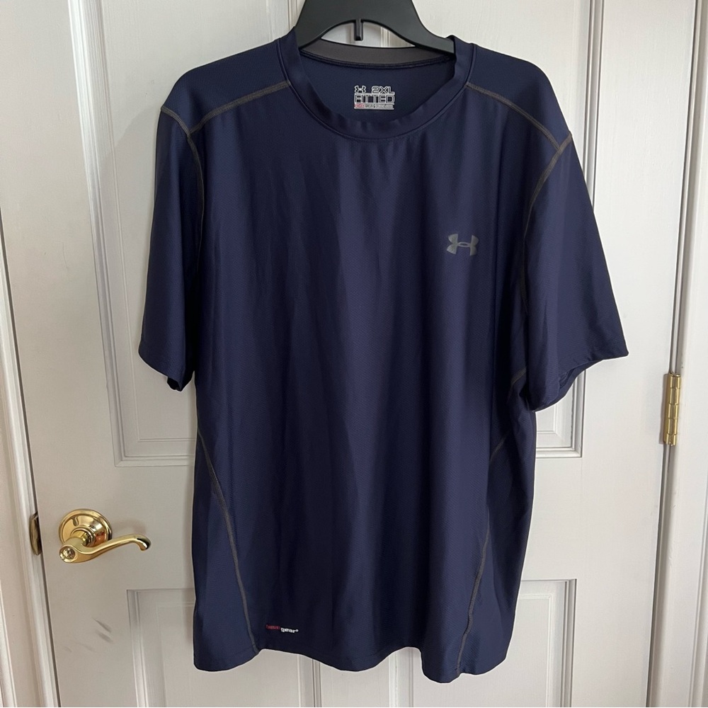 Mens UNDER ARMOUR Fitted HeatGear Short Sleeve Shirt Size 2XL
